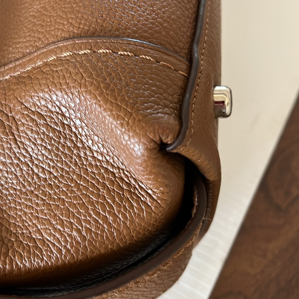 Classic Coach Edie 31 Saddle Tan Leather Double Handled Shoulder Bag - Picture 16 of 16